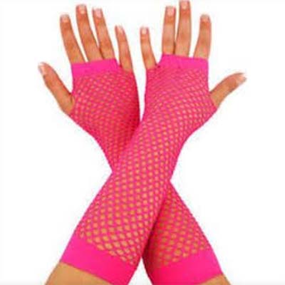 Elastic necc gloves - HOT PINK